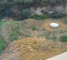 Jardin avec le puisard