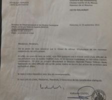 Lettre de la mairie