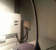 Répartiteur antenne tv reliée au tableau