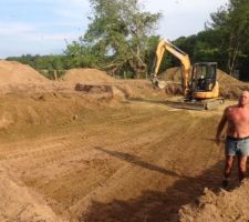Le terrassement qui prend forme