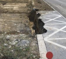 Fondation et avec un oubli de 3m le long de la route