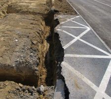 Fondation et avec un oubli de 3m le long de la route