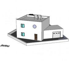 Vu nord avec entré sur le garage
panneau solaire thermique sur le toit