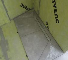 Douche à l'italienne salle de bain "parentale" en cours
