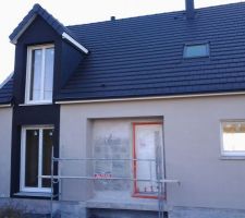Démarrage enduit Protection Façade chambre Marine
