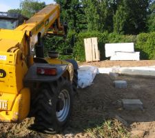 Arrivée des matériaux sur le chantier