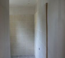 1&egrave;re couche de la peinture salle de bain enfants, la couleur est vraiment nulle !!!