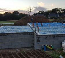 Vide sanitaire termin&eacute; le plancher chauffant est pos&eacute; !!