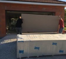 R&eacute;ception du placo, au boulot !!