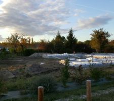 Vue sur la future piscine par un autre prisme