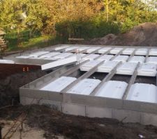 Mise en place du plancher hourdis