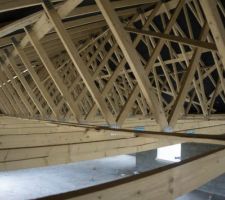 Charpente : combles perdus au dessus de la partie habitable