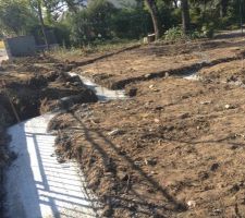 Coulage des semelles continues rigidifiées à 1,2 m de profondeur