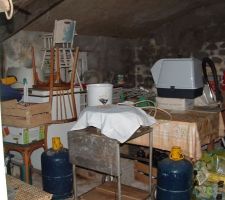 Débarras dans appentis