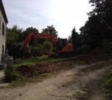 Terrassement pour la piscine