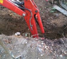 Préparation de tranchée pour l'assainissement