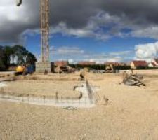 Photos des fondations, la construction avance