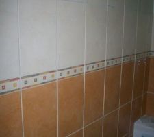 La faïence dans la salle de bains.