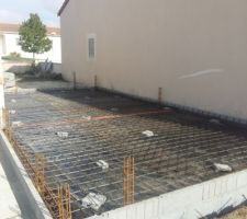 Préparation avant coulage dalle béton