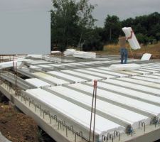 Pose du plancher RDC.