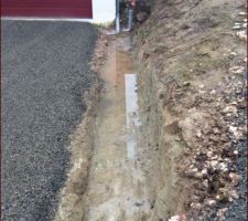 Terrassement finitions ouverture des fouilles pour mur de soutenement