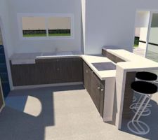 Plan de la cuisine realisé avec ArchiCAD
