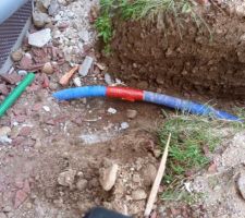 Raccordement fourreau Eau Potable..