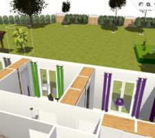 Plan 3D projet jardin