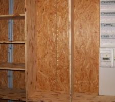 Aménagement rangement espace technique