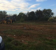 Terrain en cours de préparation pour terrassement