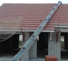 Toiture en cours de pose