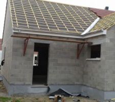 Toiture en cours de pose