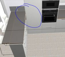 Problème pour mettre le plan de travail dans à gauche de mon frigo