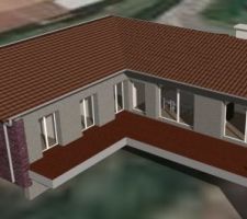 Vue 3D du projet réalisé par mes soins.