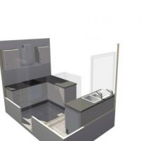 Projet cuisine sans colonne four avec le logiciel Ixina