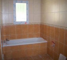 La faïence de la salle de bains.