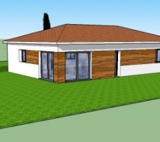 Vue de la maison ossature bois