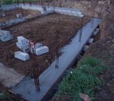 Démolition façade Sud-béton coulé façade Est