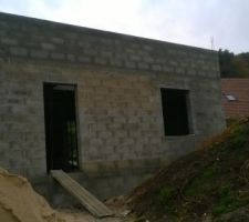 Début élévations murs etage