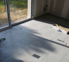 Pièce de vie - Carrelage 30*60 en pose 1/3-2/3