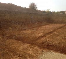 Préparatif du futur trou