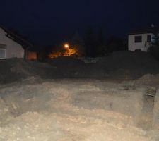 Le chantier vue de nuit...