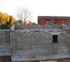 El&eacute;vation des murs de l'&eacute;tage