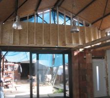 Ossature bois du haut de la façade!