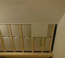 Test transition sous pente (lambris PVC) / plafond (BA13)