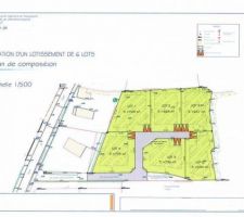 Le lot 6 est au sud est du lotissement, la future habitation sur son côté gauche nous "protégera" visuelement de la route principale.