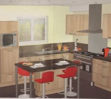 Vue 3d de la cuisine