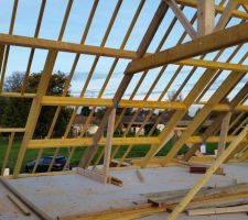 On voit les pièces se dessiner avec les lucarne des velux dans la charpente
