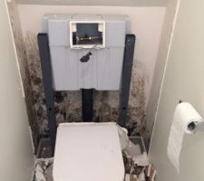 Humidité wc suspendu