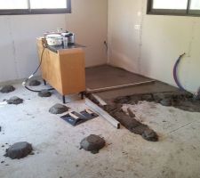 Chape.D&eacute;but avec des plots de hauteur...bof...je continuerai avec le laser horizontal, &ccedil;a me convient mieux